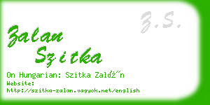 zalan szitka business card